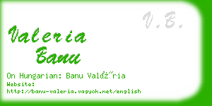 valeria banu business card